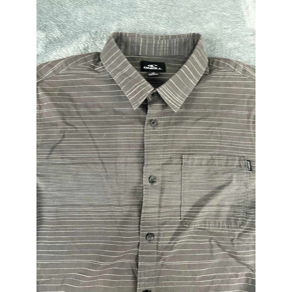 Men's Medium Gray Pattern O'neill Short-Sleeve Bu… - image 4